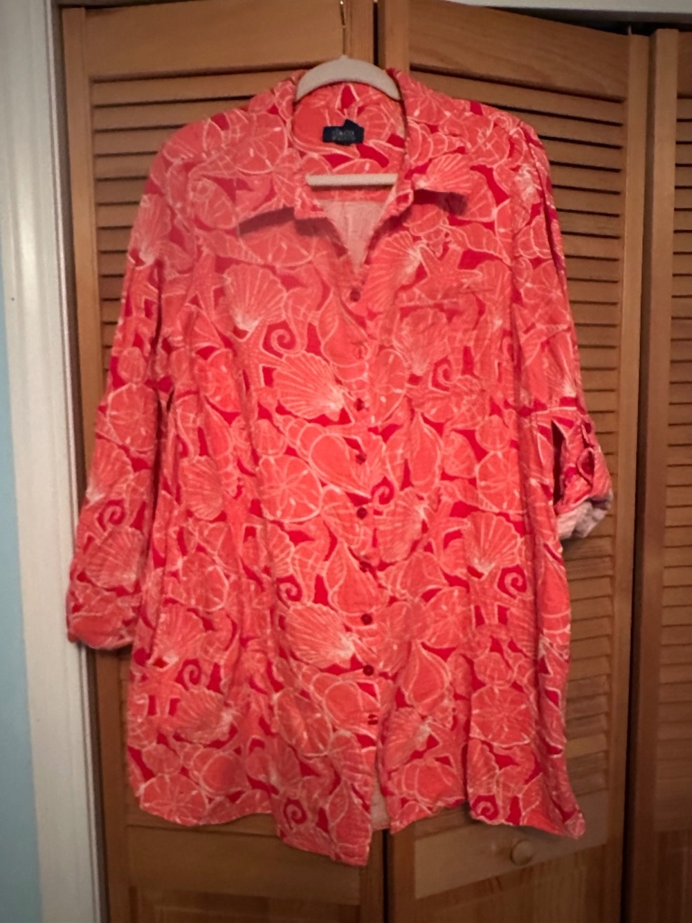 EUC DENIM AND CO BEACH COVER UP/SHACKET SZ 1X